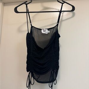 Princess Polly Black Ruched Camisole
